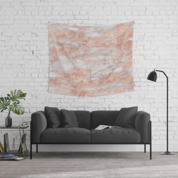 Pink and White Marble Tapestry - Picture 1 of 4